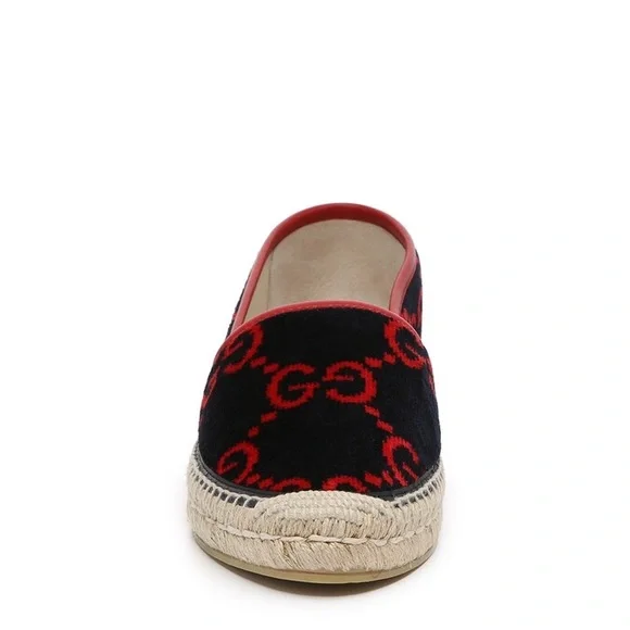Gucci Monogram Velvet Espadrilles Size 35 - Picture 2 of 7